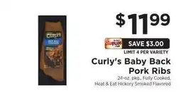 ShopRite Curly's Baby Back Pork Ribs offer