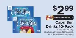 ShopRite Capri Sun Drinks 10-Pack offer