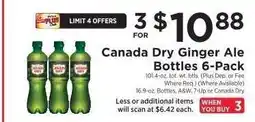 ShopRite Canada Dry Ginger Ale Bottles 6-Pack offer