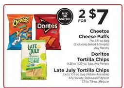 ShopRite Cheetos Cheese Puffs, Doritos Tortilla Chips, Late July Tortilla Chips offer