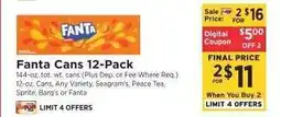 ShopRite Fanta Cans 12-Pack offer