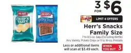 ShopRite Herr's Snacks Family Size offer