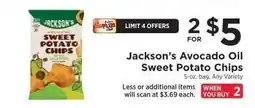ShopRite Jackson's Avocado Oil Sweet Potato Chips offer