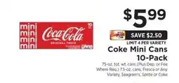 ShopRite Coke Mini Cans 10-Pack offer