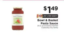ShopRite Bowl & Basket Pasta Sauce offer