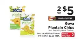 ShopRite Goya Plantain Chips offer