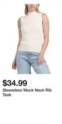 TJ Maxx Sleeveless Mock Neck Rib Tank offer