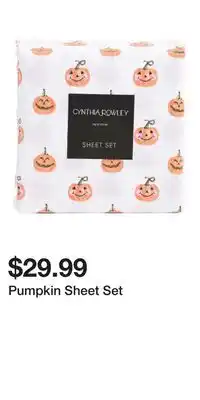 TJ Maxx Pumpkin Sheet Set offer