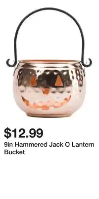 TJ Maxx 9in Hammered Jack O Lantern Bucket offer