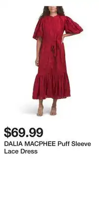 TJ Maxx DALIA MACPHEE Puff Sleeve Lace Dress offer