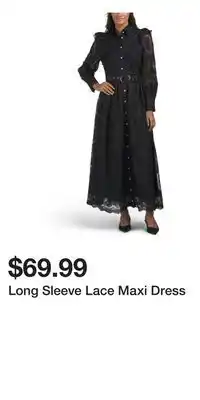 TJ Maxx Long Sleeve Lace Maxi Dress offer