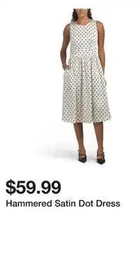 TJ Maxx Hammered Satin Dot Dress offer