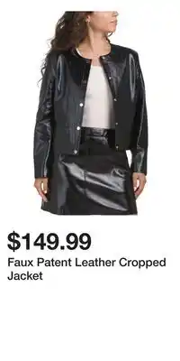 TJ Maxx Faux Patent Leather Cropped Jacket offer