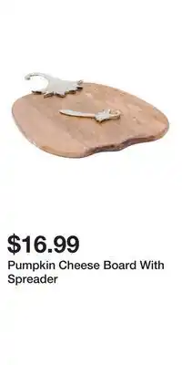 TJ Maxx Pumpkin Cheese Board With Spreader offer