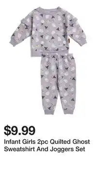 TJ Maxx Infant Girls 2pc Quilted Ghost Sweatshirt And Joggers Set offer