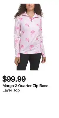 TJ Maxx Margo 2 Quarter Zip Base Layer Top offer