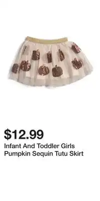 TJ Maxx Infant And Toddler Girls Pumpkin Sequin Tutu Skirt offer