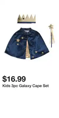 TJ Maxx Kids 3pc Galaxy Cape Set offer