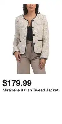 TJ Maxx Mirabelle Italian Tweed Jacket offer