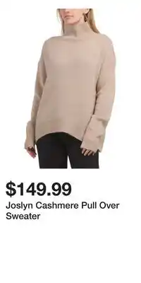 TJ Maxx Joslyn Cashmere Pull Over Sweater offer