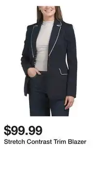 TJ Maxx Stretch Contrast Trim Blazer offer