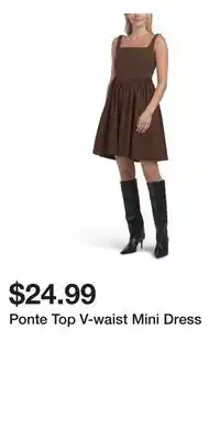 TJ Maxx Ponte Top V-waist Mini Dress offer