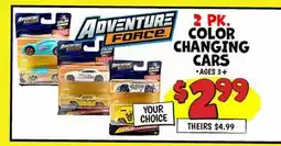 Ollie's ADVENTURE FORCE 2 PK. COLOR CHANGING CARS offer