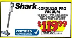 Ollie's Shark CORDLESS PRO VACUUM offer