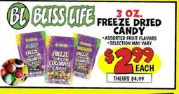 Ollie's BL BLISS LIFE 3 OZ. FREEZE DRIED CANDY offer