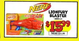 Ollie's NERF LIONFURY BLASTER offer