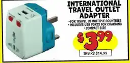 Ollie's INTERNATIONAL TRAVEL OUTLET ADAPTER offer