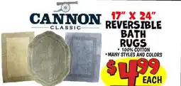 Ollie's 17 X 24 CANNON CLASSIC REVERSIBLE BATH RUGS offer