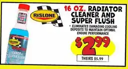 Ollie's RISLONE RADIATOR CLEANER AND SUPER FLUSH offer