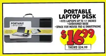 Ollie's PORTABLE LAPTOP DESK offer