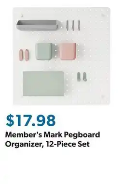 Sam's Club Member's Mark Pegboard Organizer, 12-Piece Set offer