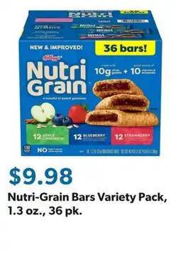 Sam's Club Nutri-Grain Bars Variety Pack, 1.3 oz., 36 pk offer