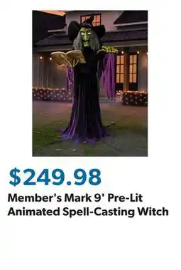 Sam's Club Member's Mark 9' Pre-Lit Animated Spell-Casting Witch offer