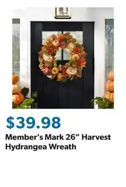 Sam's Club Member's Mark 26 Harvest Hydrangea Wreath offer