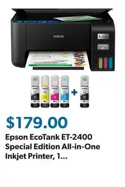 Sam's Club Epson EcoTank ET-2400 Special Edition All-in-One Inkjet Printer, 1 Bonus Black Ink Bottle offer