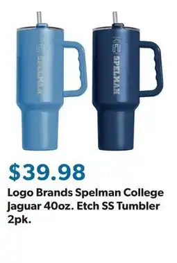 Sam's Club Logo Brands Spelman College Jaguar 40oz. Etch SS Tumbler 2pk offer