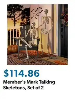 Sam's Club Member's Mark Talking Skeletons, Set of 2 offer