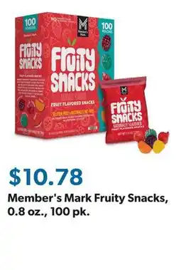Sam's Club Member's Mark Fruity Snacks, 0.8 oz., 100 pk offer