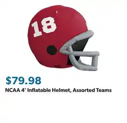 Sam's Club NCAA 4' Inflatable Helmet, Assorted Teams offer