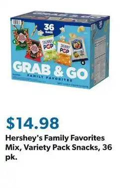 Sam's Club Hershey's Family Favorites Mix, Variety Pack Snacks, 36 pk offer