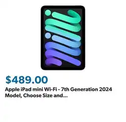 Sam's Club Apple iPad mini Wi-Fi - 7th Generation 2024 Model, Choose Size and Color offer