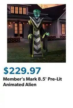 Sam's Club Member's Mark 8.5' Pre-Lit Animated Alien offer