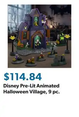 Sam's Club Disney Pre-Lit Animated Halloween Village, 9 pc offer