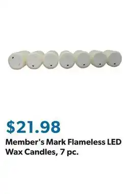 Sam's Club Member's Mark Flameless LED Wax Candles, 7 pc offer