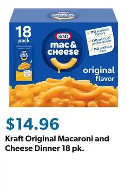 Sam's Club Kraft Original Macaroni and Cheese Dinner 18 pk offer
