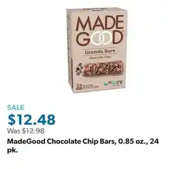 Sam's Club MadeGood Chocolate Chip Bars, 0.85 oz., 24 pk offer